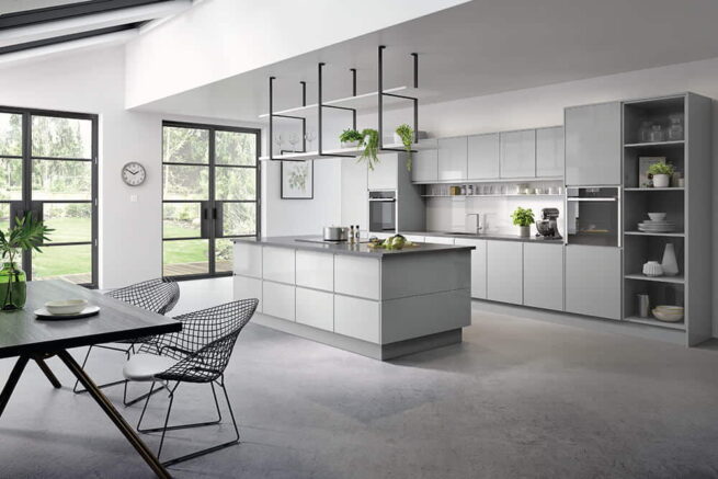 Kassel Kitchen Gloss Light Grey