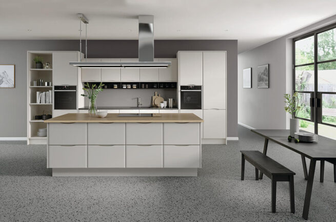 Loretto Kitchen in Serica Taupe Grey