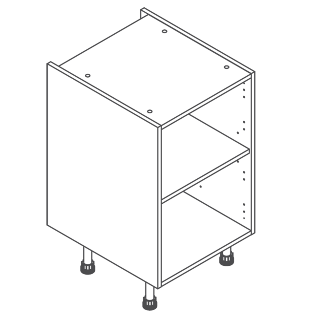 H720 W500 Clicbox Kitchen Cabinet Base Unit