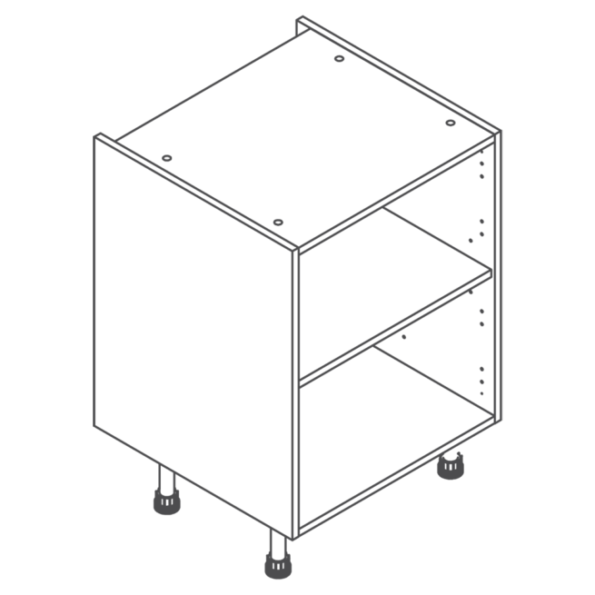 H720 W600 Clicbox Kitchen Cabinet Base Unit