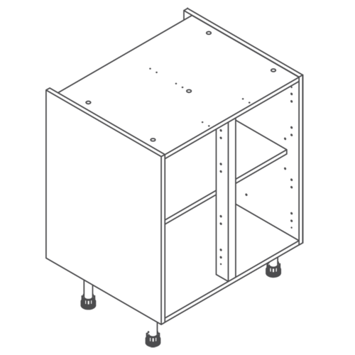 H720 W700 Clicbox Kitchen Cabinet Base Unit