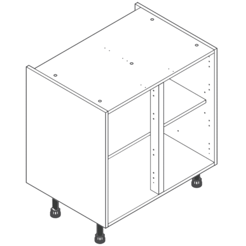 H720 W800 White Clicbox Kitchen Cabinet Base Unit