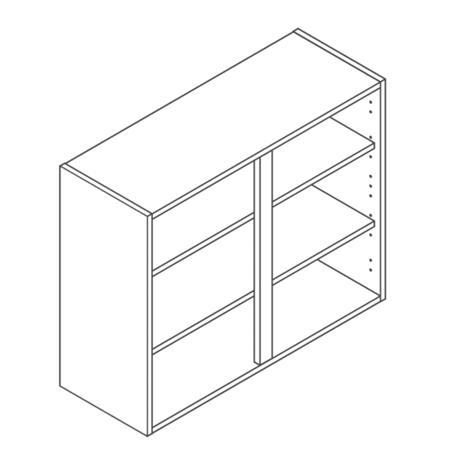 ClicBox 720 x 900 Wall Kitchen Unit White