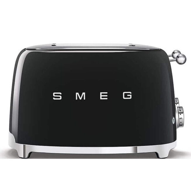 TSF03BLUK Smeg Black 4 Slice Toaster Side