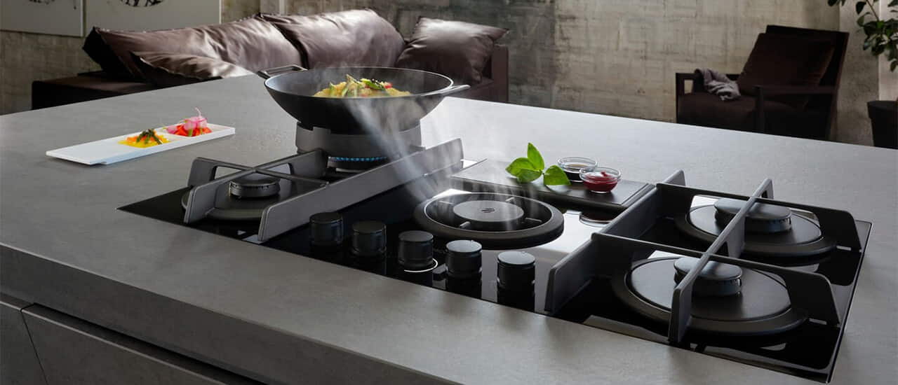 Elica gas flame extractor hob