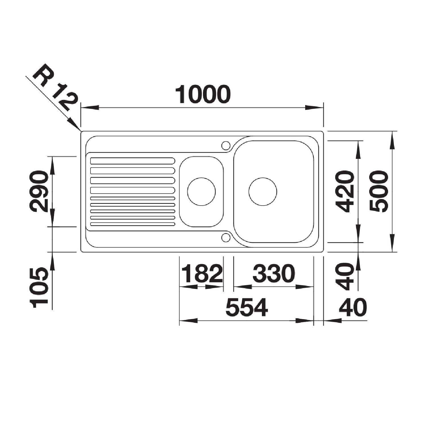 Blanco Tipo 6 S Stainless Steel Kitchen Sink - Image 2