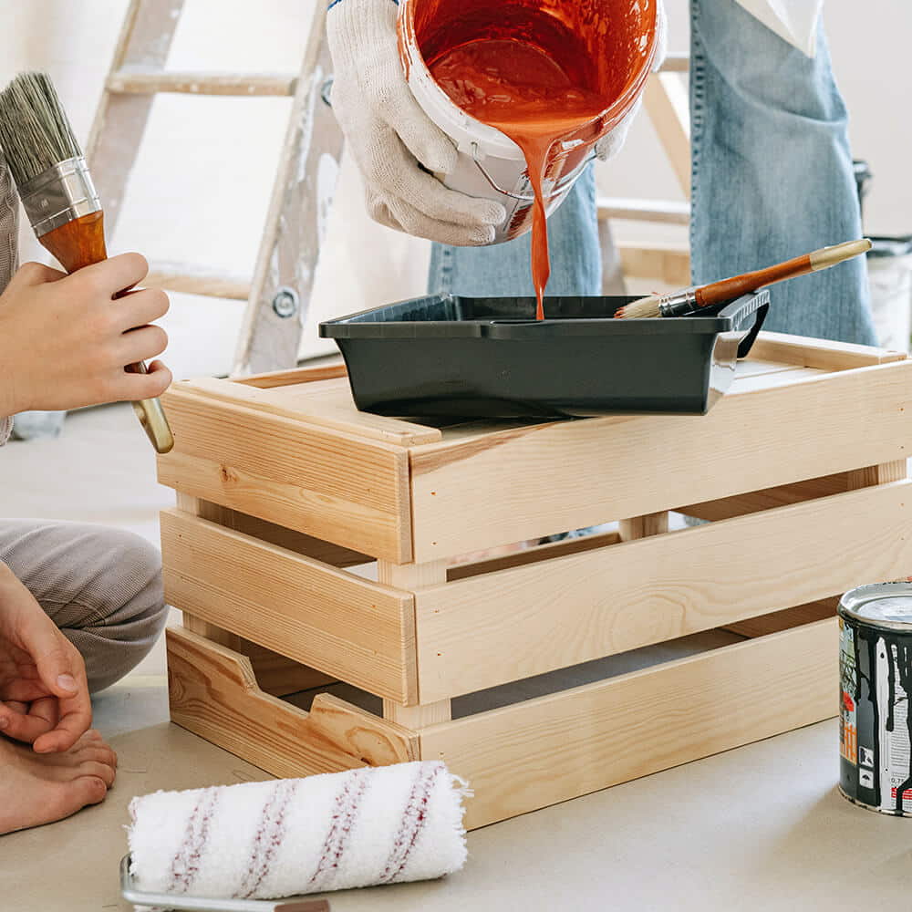 Self Build Kitchen Painting