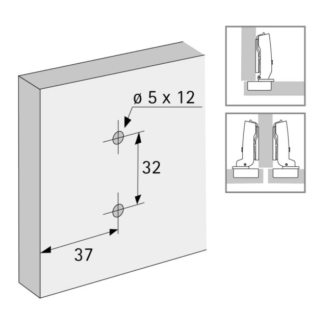 Hettich 9091803 Black Mounting Hinge Plate CAD