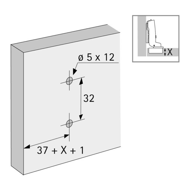 Hettich 9091803 Black Mounting Hinge Plate CAD